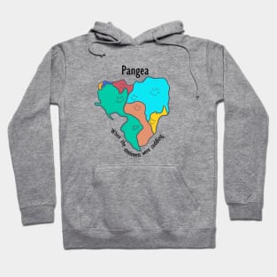 Pangea Continents Cuddling Multicolor Hoodie